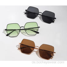 großer quadratischer Rahmen übergroße bunte benutzerdefinierte Mode trendige Frauen Männer Sonnenbrillen Sonnenbrillen 2021